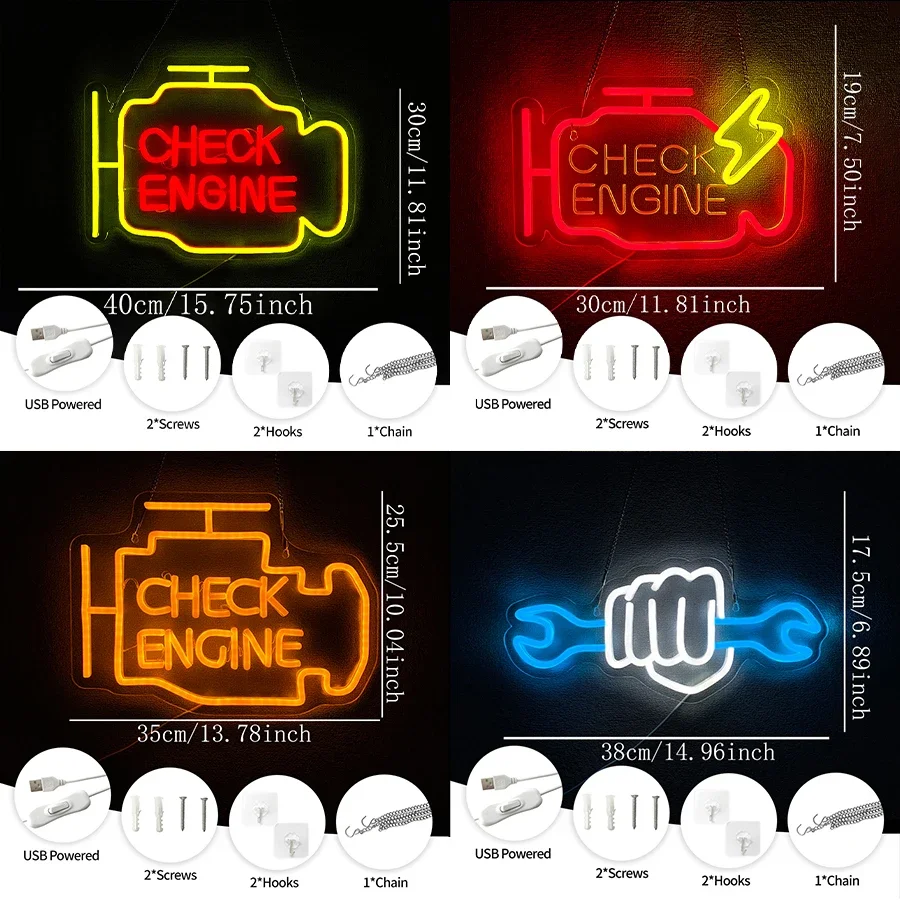 Lampu Neon Dekorasi Seri Nama, - Auto Repair Shop Names ulasan dan harga